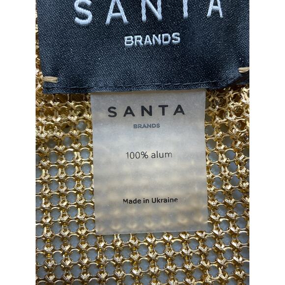 Santa Brands 'Cropped' Gold Rhinestone Embellished Top Size OS - NWT - Picture 5 of 5
